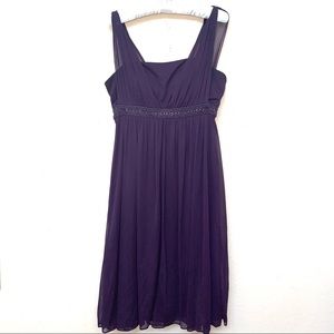 Jessica Howard Purple Empire Waist Dress Sz 8